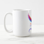 Personalized Rainbow Phoenix Name Birthdate Gift コーヒーマグカップ (左)