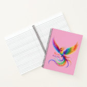 Personalized Rainbow Phoenix Name Birthdate Gift ノートブック (内部)