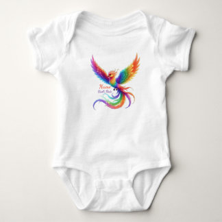 Personalized Rainbow Phoenix Name Birthdate Gift ベビーボディスーツ