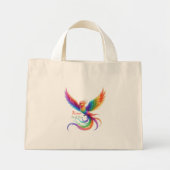 Personalized Rainbow Phoenix Name Birthdate Gift ミニトートバッグ (正面)