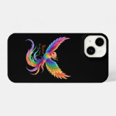 Personalized Rainbow Phoenix Name Birthdate Gift iPhoneケース (裏面横)