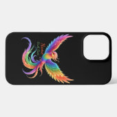 Personalized Rainbow Phoenix Name Birthdate Gift iPhoneケース (裏面横)