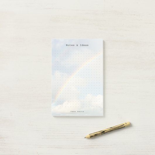Personalized rainbow sky aesthetic dot Grid  ポストイット (デスク上)