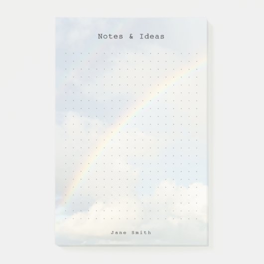 Personalized rainbow sky aesthetic dot Grid ポストイット (正面)