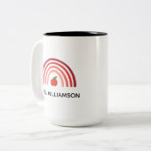 Personalized Rainbow Teacher Appreciation Mug ツートーンマグカップ (正面左)