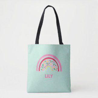 Personalized Rainbow Tote Bag for Kids Girls, Cute トートバッグ