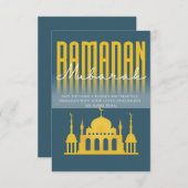Personalized Ramadan Mubarak greeting card サンキューカード (正面/裏面)