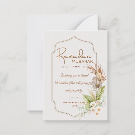 Personalized Ramadan Mubarak Greeting Card ノートカード (正面)