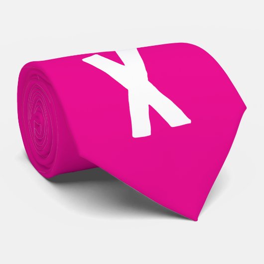 Personalized Random letters Pinky White chic ネクタイ (ロール)