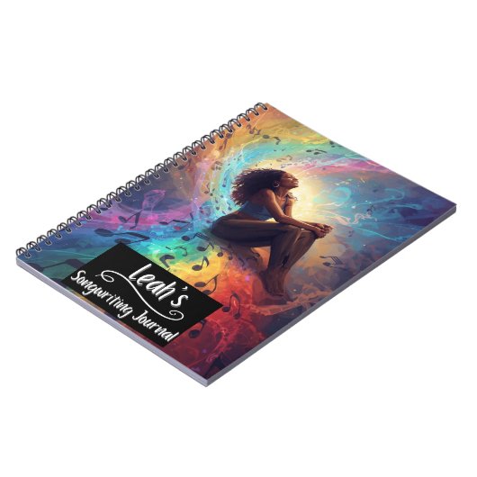 PERSONALIZED Rap Hip Hop Songwriting Journal ノートブック (左側)