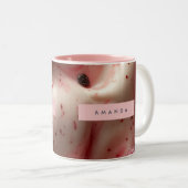 Personalized Raspberry Swirl Gelato Design ツートーンマグカップ (正面右)