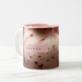 Personalized Raspberry Swirl Gelato Design ツートーンマグカップ (正面左)