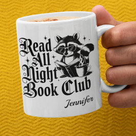 Personalized Read All Night Bookworm コーヒーマグカップ