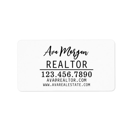 Personalized Real Estate Agent Gift ラベル (正面)