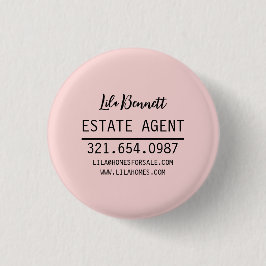 Personalized Real Estate Agent Gift Design 缶バッジ