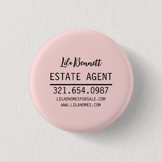 Personalized Real Estate Agent Gift Design 缶バッジ (正面)