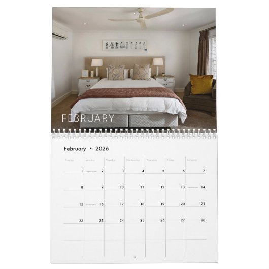 Personalized Realtor カレンダー (2月 2026)