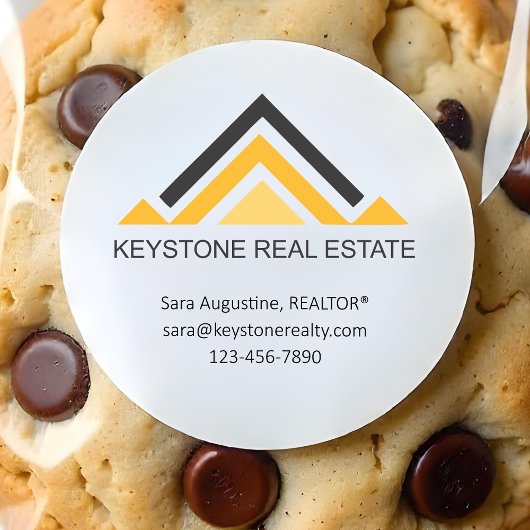 Personalized Realtor Sticker with Logo ラウンドシール