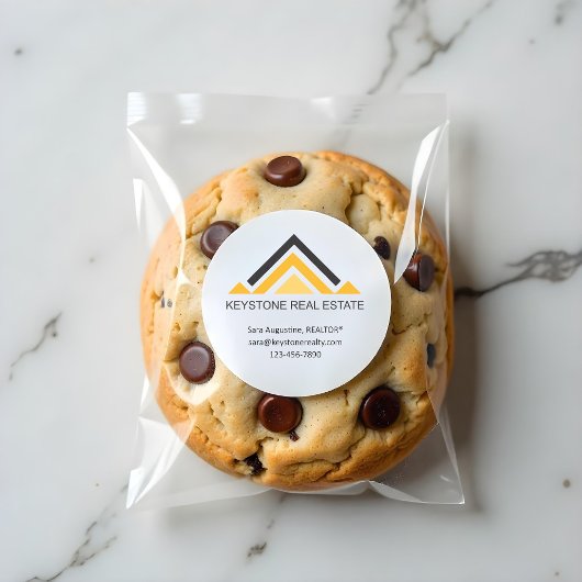 Personalized Realtor Sticker with Logo ラウンドシール