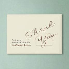 Personalized Realtor Thank You Minimalist Script  マグネット