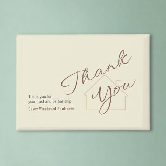 Personalized Realtor Thank You Minimalist Script  マグネット