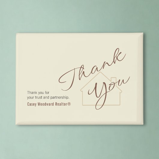 Personalized Realtor Thank You Minimalist Script  マグネット