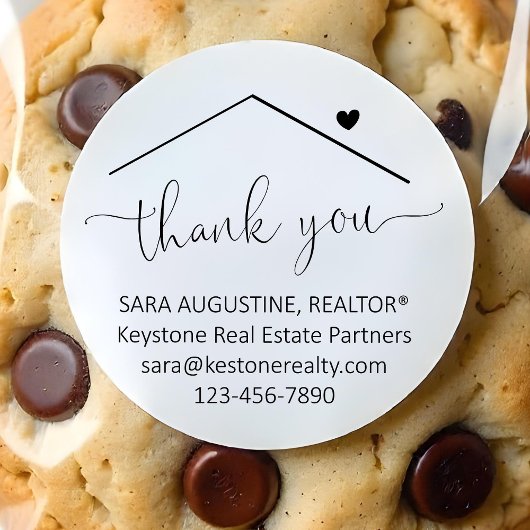Personalized Realtor Thank You Sticker ラウンドシール