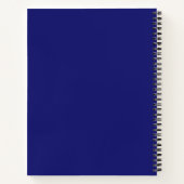 Personalized Recipe Journal (Indigo Blue & Gold) ノートブック (裏面)