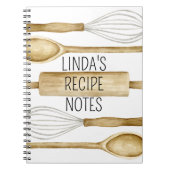 Personalized Recipe Journal or Kitchen Notebook ノートブック (正面)