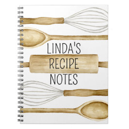 Personalized Recipe Journal or Kitchen Notebook ノートブック