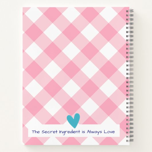 Personalized Recipe Notebook ノートブック (裏面)