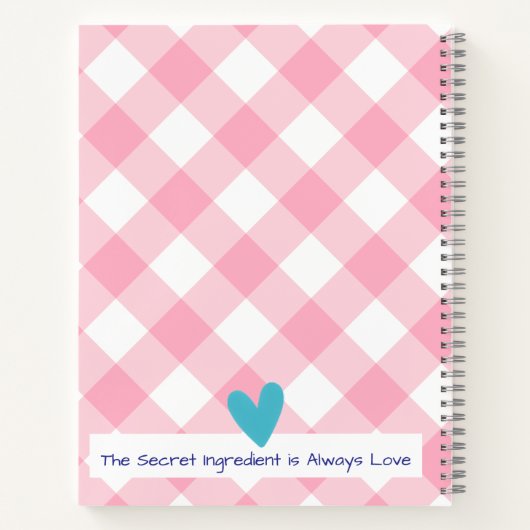 Personalized Recipe Notebook ノートブック (裏面)