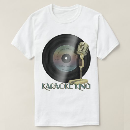 personalized Recordカラオケ王 Tシャツ (デザイン正面)