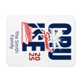 Personalized Red and Blue Cruise Family Name マグネット (横)