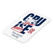 Personalized Red and Blue Cruise Family Name マグネット (左側)