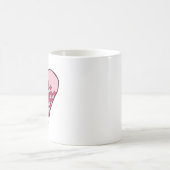 Personalized Red and Pink Woven Heart Doodle Mug コーヒーマグカップ (中央)