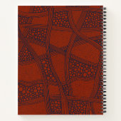 Personalized Red &Black Abstract Spiral Notebook ノートブック (裏面)