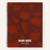 Personalized Red &Black Abstract  Spiral Notebook ノートブック (正面)