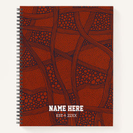 Personalized Red &Black Abstract  Spiral Notebook ノートブック