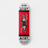 Personalized Red & Black "Joker" Skateboard スケートボード (正面)