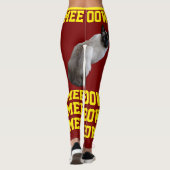 Personalized Red Bright Yellow Pet Cat Mom Photo レギンス (裏面)