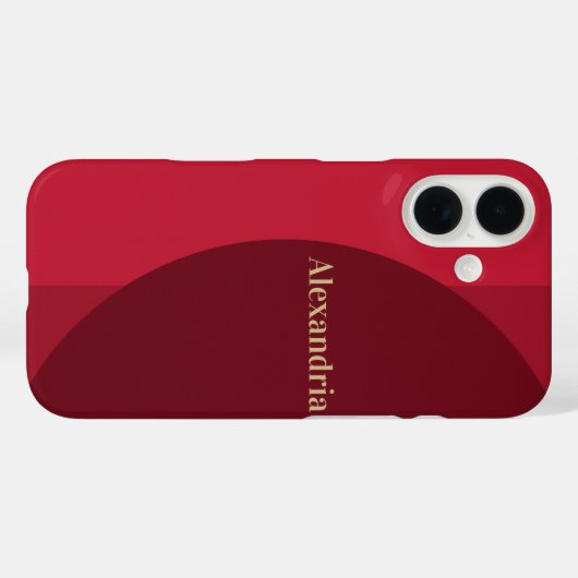 Personalized Red burgundy Stripe Case-Mate iPhoneケース (裏面 (横))