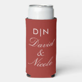 Personalized Red Can Cooler with Custom Wording スリム缶クーラー (Seltzer正面)