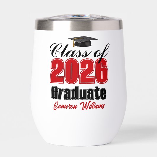 Personalized Red Class of 2026 Graduation (正面)