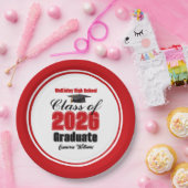 Personalized Red Class of 2026 Graduation Party ペーパープレート (パーティー)