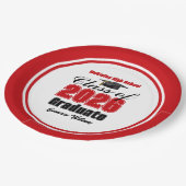 Personalized Red Class of 2026 Graduation Party ペーパープレート (アングル)