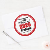 Personalized Red Class of 2026 Graduation Party ラウンドシール (封筒)