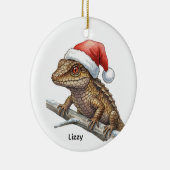 Personalized Red-eyed crocodile skink  セラミックオーナメント (右)