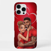 Personalized Red Glamour Couple Phone Case  iPhoneケース (裏面)
