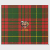Personalized Red Green Tartan Photo Christmas ラッピングペーパー (フラット)